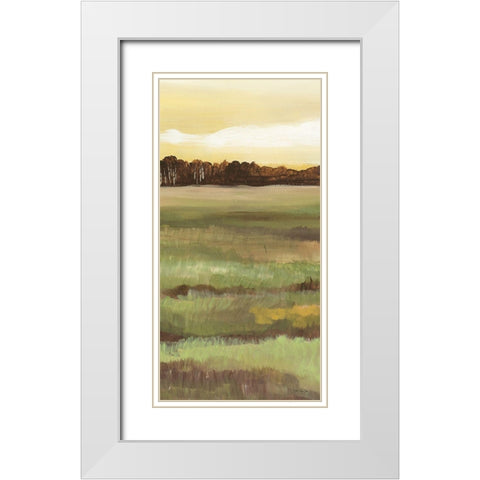 Land 4 White Modern Wood Framed Art Print with Double Matting by Stellar Design Studio