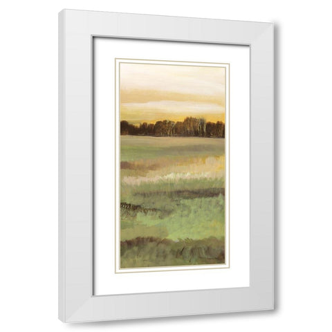 Land 5 White Modern Wood Framed Art Print with Double Matting by Stellar Design Studio