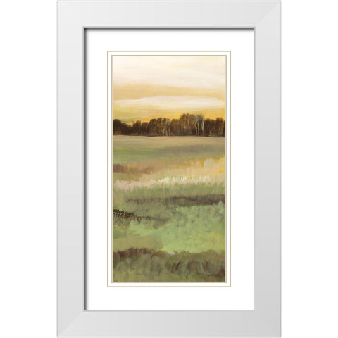 Land 5 White Modern Wood Framed Art Print with Double Matting by Stellar Design Studio