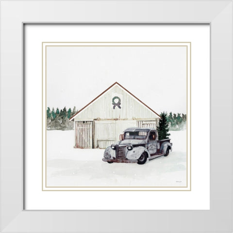 Tree Farm      White Modern Wood Framed Art Print with Double Matting by Stellar Design Studio