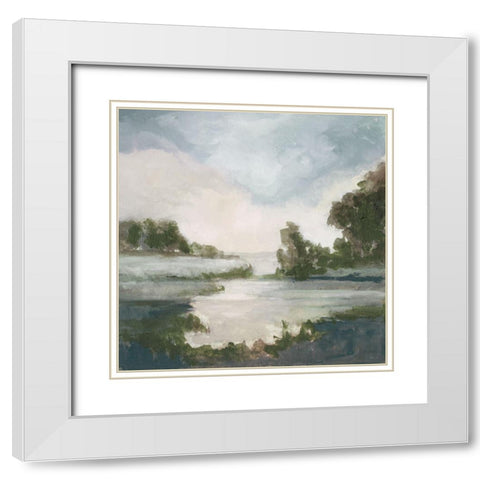 Pastel Countryside I     White Modern Wood Framed Art Print with Double Matting by Stellar Design Studio