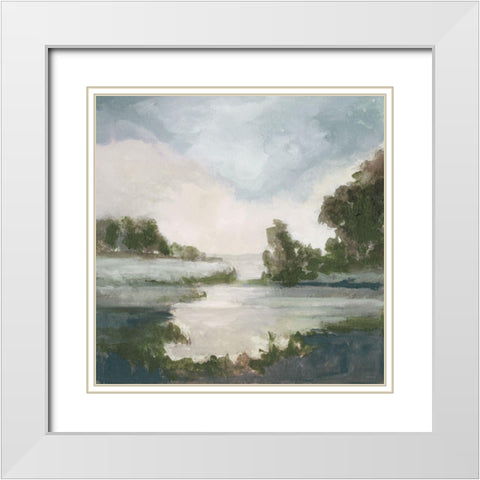 Pastel Countryside I     White Modern Wood Framed Art Print with Double Matting by Stellar Design Studio