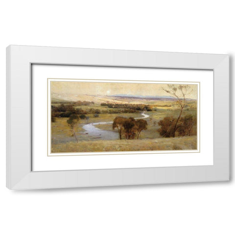 Countryside Morning     White Modern Wood Framed Art Print with Double Matting by Stellar Design Studio