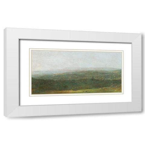 The Valley Falls White Modern Wood Framed Art Print with Double Matting by Stellar Design Studio