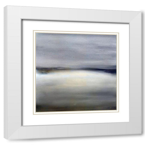 Distant Horizon 2 White Modern Wood Framed Art Print with Double Matting by Stellar Design Studio