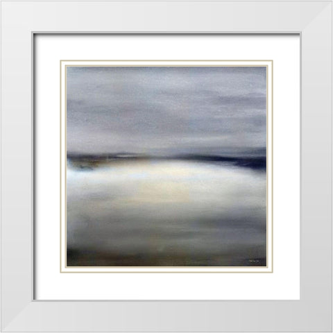 Distant Horizon 2 White Modern Wood Framed Art Print with Double Matting by Stellar Design Studio