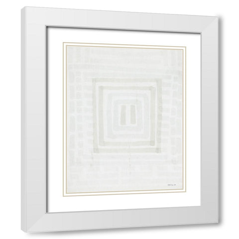 Transparent Lines 2 White Modern Wood Framed Art Print with Double Matting by Stellar Design Studio