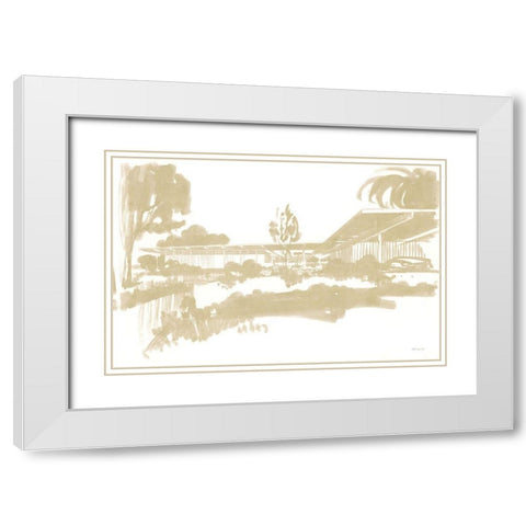 Home Study White Modern Wood Framed Art Print with Double Matting by Stellar Design Studio