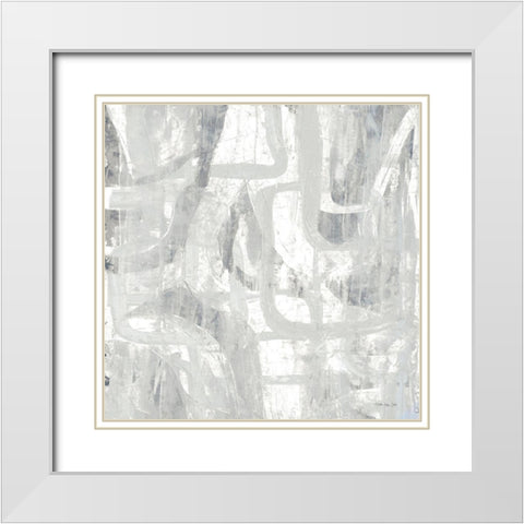 Intertwined 1    White Modern Wood Framed Art Print with Double Matting by Stellar Design Studio