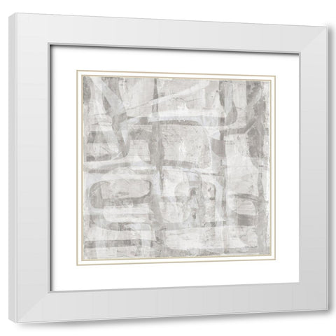 Intertwined 3     White Modern Wood Framed Art Print with Double Matting by Stellar Design Studio