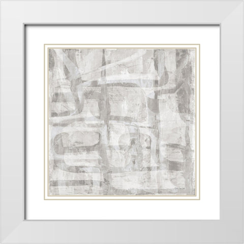 Intertwined 3     White Modern Wood Framed Art Print with Double Matting by Stellar Design Studio