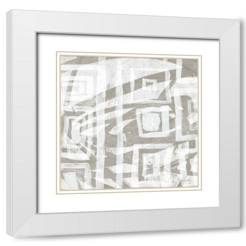 Intertwined 4     White Modern Wood Framed Art Print with Double Matting by Stellar Design Studio