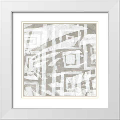 Intertwined 4     White Modern Wood Framed Art Print with Double Matting by Stellar Design Studio