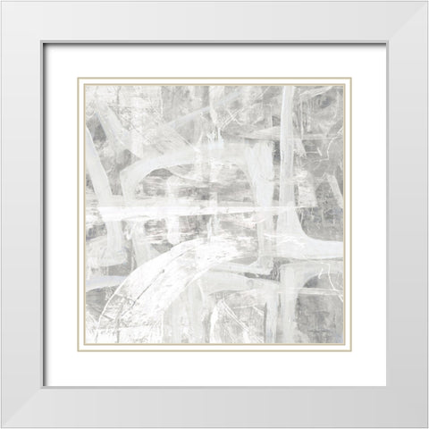 Intertwined 5      White Modern Wood Framed Art Print with Double Matting by Stellar Design Studio