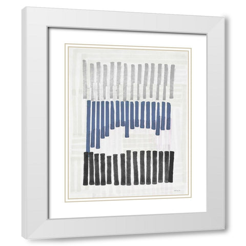 Intersecting Lines 2     White Modern Wood Framed Art Print with Double Matting by Stellar Design Studio