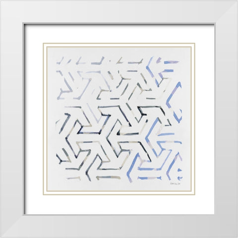 Mosaic 2     White Modern Wood Framed Art Print with Double Matting by Stellar Design Studio