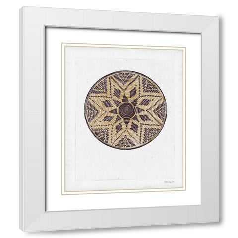 Basket Study 1 White Modern Wood Framed Art Print with Double Matting by Stellar Design Studio