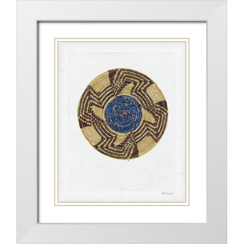 Basket Study 4 White Modern Wood Framed Art Print with Double Matting by Stellar Design Studio