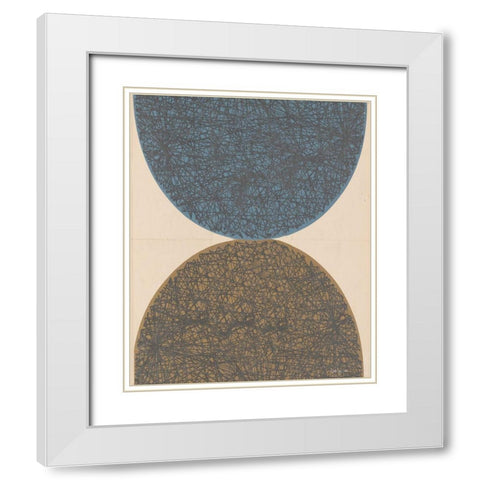 Balance    White Modern Wood Framed Art Print with Double Matting by Stellar Design Studio