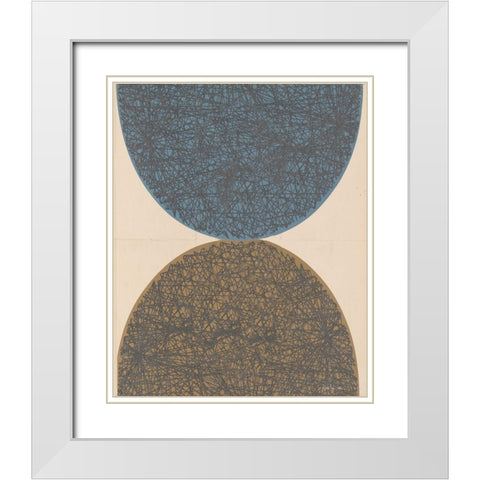 Balance    White Modern Wood Framed Art Print with Double Matting by Stellar Design Studio