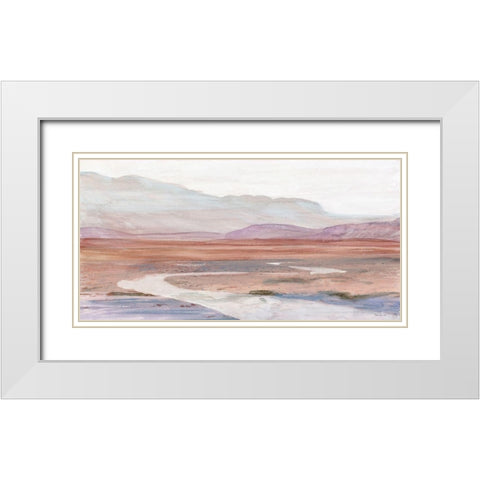 The Painted Valley    White Modern Wood Framed Art Print with Double Matting by Stellar Design Studio