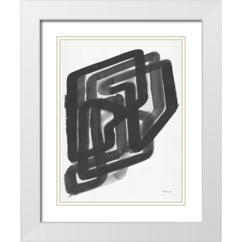 Path to Translation White Modern Wood Framed Art Print with Double Matting by Stellar Design Studio