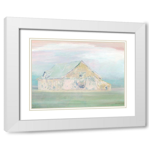 Pastel Barn White Modern Wood Framed Art Print with Double Matting by Stellar Design Studio