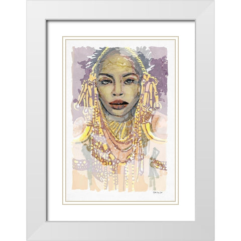 The Queen White Modern Wood Framed Art Print with Double Matting by Stellar Design Studio