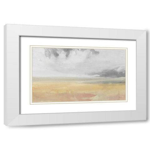 Vague Horizon 1 White Modern Wood Framed Art Print with Double Matting by Stellar Design Studio