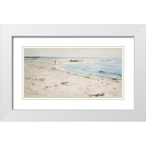 From the Beach White Modern Wood Framed Art Print with Double Matting by Stellar Design Studio