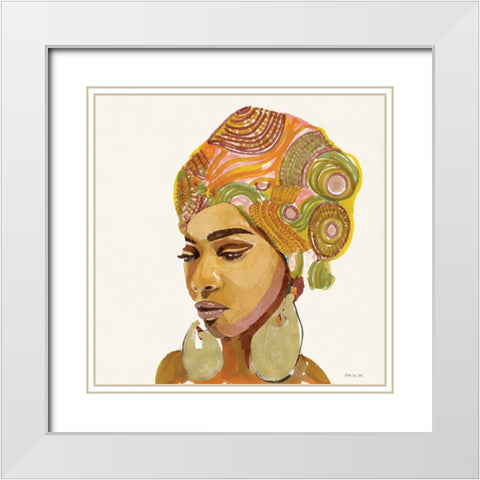 Inner Strength White Modern Wood Framed Art Print with Double Matting by Stellar Design Studio