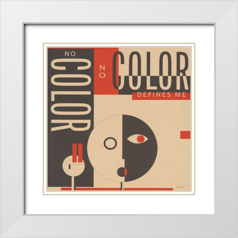 Color Defines Me White Modern Wood Framed Art Print with Double Matting by Stellar Design Studio