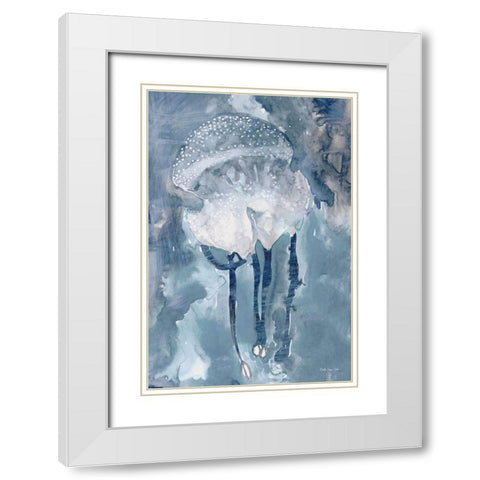 Jelly 2 White Modern Wood Framed Art Print with Double Matting by Stellar Design Studio