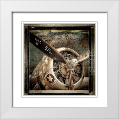 Wing and a Prayer White Modern Wood Framed Art Print with Double Matting by Sophie 6