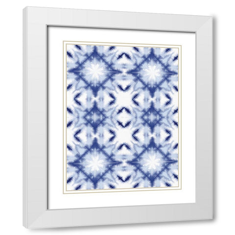 Shibori I White Modern Wood Framed Art Print with Double Matting by Seven Trees Design
