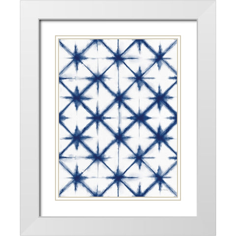 Shibori II White Modern Wood Framed Art Print with Double Matting by Seven Trees Design