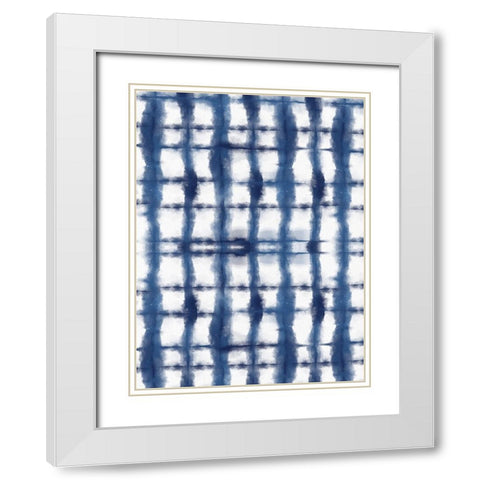Shibori III White Modern Wood Framed Art Print with Double Matting by Seven Trees Design