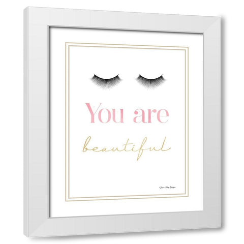 Beautiful White Modern Wood Framed Art Print with Double Matting by Seven Trees Design