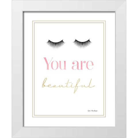 Beautiful White Modern Wood Framed Art Print with Double Matting by Seven Trees Design