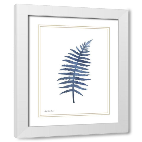 Watercolor Blue Paint III White Modern Wood Framed Art Print with Double Matting by Seven Trees Design