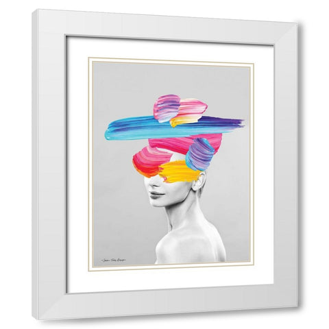 Beauty in Colors White Modern Wood Framed Art Print with Double Matting by Seven Trees Design