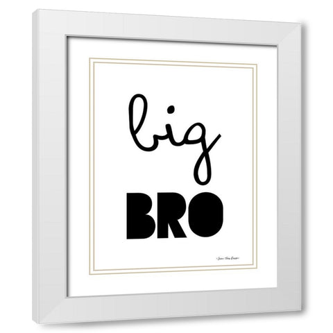 Big Bro White Modern Wood Framed Art Print with Double Matting by Seven Trees Design