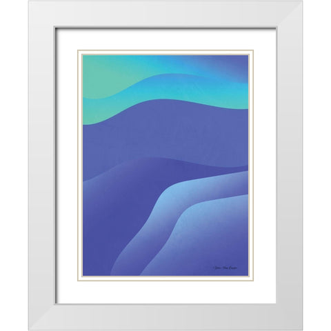 Abstract II White Modern Wood Framed Art Print with Double Matting by Seven Trees Design