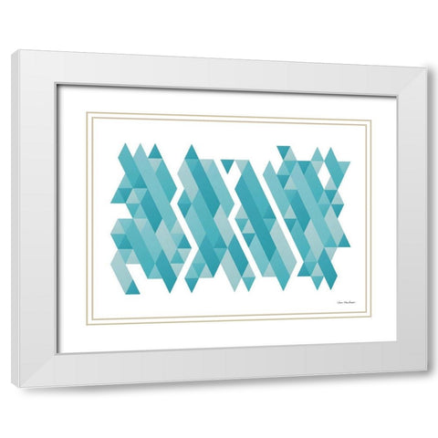Pieces of Mountains White Modern Wood Framed Art Print with Double Matting by Seven Trees Design