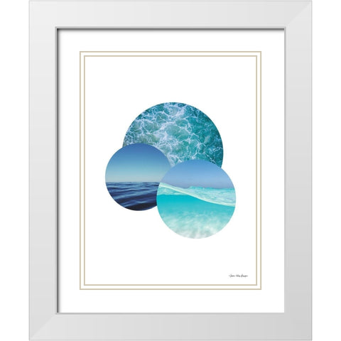 Plante Oceans White Modern Wood Framed Art Print with Double Matting by Seven Trees Design