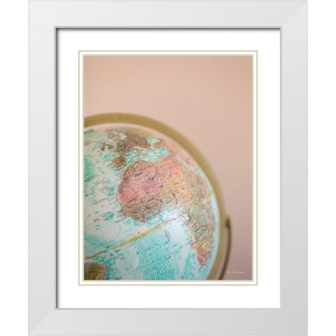 Wanderlust White Modern Wood Framed Art Print with Double Matting by Seven Trees Design
