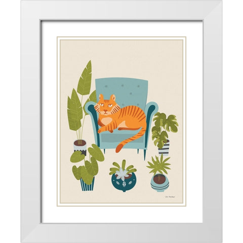 The Tiger of the City  White Modern Wood Framed Art Print with Double Matting by Seven Trees Design