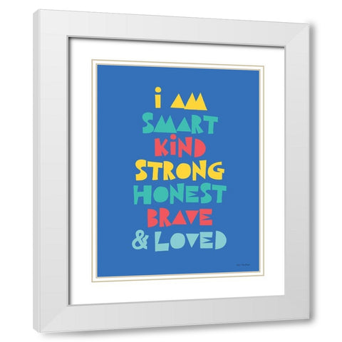I Am Smartâ€¦ White Modern Wood Framed Art Print with Double Matting by Seven Trees Design