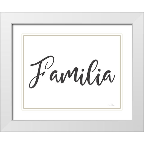 Spanish Family White Modern Wood Framed Art Print with Double Matting by Stellar Design Studio