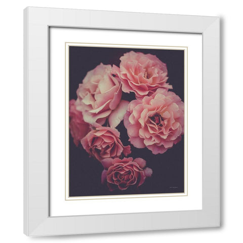 Dreamy Roses White Modern Wood Framed Art Print with Double Matting by Seven Trees Design